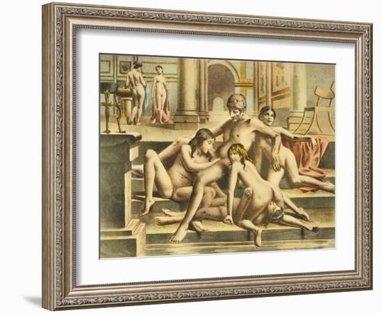 Ancient Times, Plate X of 'De Figuris Veneris' by F.K. Forberg, engraved by artist, 1900-Edouard-henri Avril-Framed Giclee Print