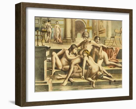 Ancient Times, Plate X of 'De Figuris Veneris' by F.K. Forberg, engraved by artist, 1900-Edouard-henri Avril-Framed Giclee Print