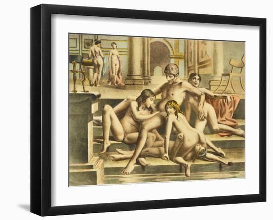 Ancient Times, Plate X of 'De Figuris Veneris' by F.K. Forberg, engraved by artist, 1900-Edouard-henri Avril-Framed Giclee Print