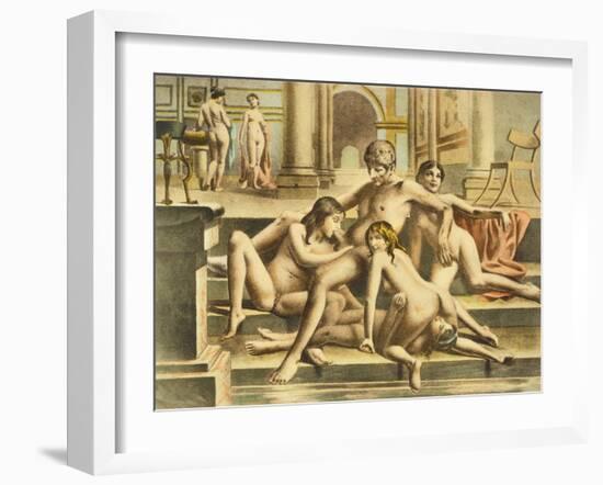 Ancient Times, Plate X of 'De Figuris Veneris' by F.K. Forberg, engraved by artist, 1900-Edouard-henri Avril-Framed Giclee Print
