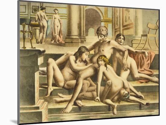 Ancient Times, Plate X of 'De Figuris Veneris' by F.K. Forberg, engraved by artist, 1900-Edouard-henri Avril-Mounted Giclee Print