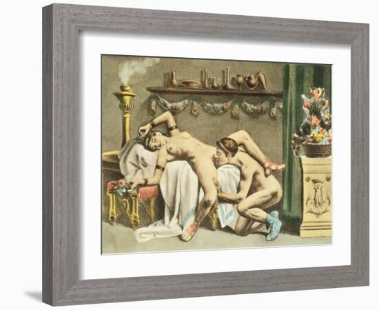 Ancient Times, plate XII of 'De Figuris Veneris' by F.K. Forberg, engraved by the artist, 1900-Edouard-henri Avril-Framed Giclee Print