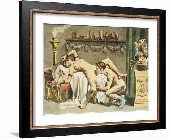 Ancient Times, plate XII of 'De Figuris Veneris' by F.K. Forberg, engraved by the artist, 1900-Edouard-henri Avril-Framed Giclee Print