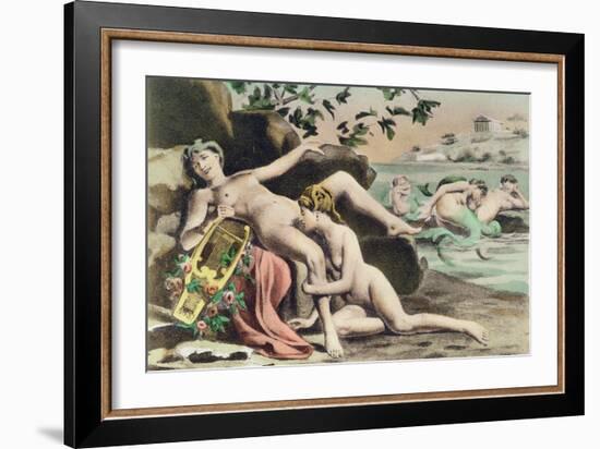 Ancient Times, Plate XIII from De Figuris Veneris by F.K Forberg, Engraved by the Artist, 1900-Edouard-henri Avril-Framed Giclee Print