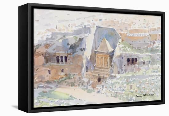 Ancient Tombs in the Kidron Valley, Jerusalem, 2019 (W/C on Paper)-Lucy Willis-Framed Premier Image Canvas