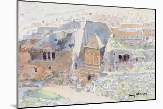Ancient Tombs in the Kidron Valley, Jerusalem, 2019 (W/C on Paper)-Lucy Willis-Mounted Giclee Print