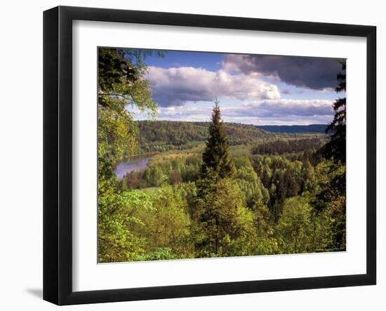 Ancient Valley of Gauja River, Guaja National Park, Painter's Hill, Latvia-Janis Miglavs-Framed Photographic Print