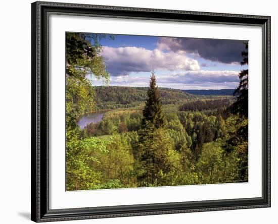 Ancient Valley of Gauja River, Guaja National Park, Painter's Hill, Latvia-Janis Miglavs-Framed Photographic Print