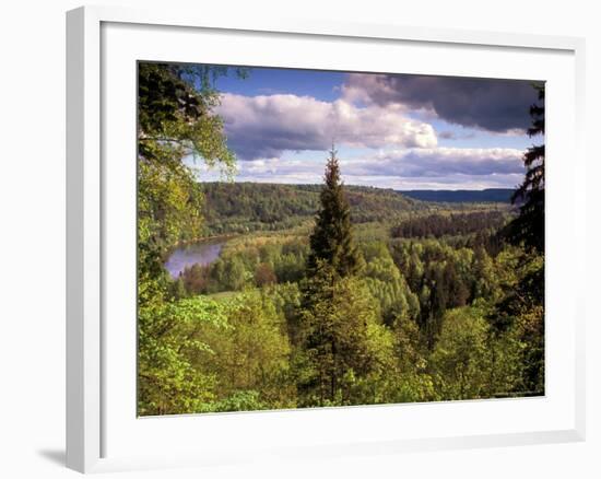 Ancient Valley of Gauja River, Guaja National Park, Painter's Hill, Latvia-Janis Miglavs-Framed Photographic Print