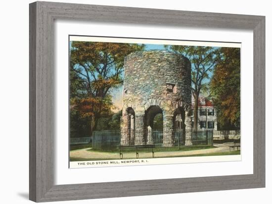 Ancient Viking Tower, Newport, Rhode Island-null-Framed Art Print