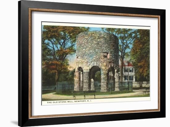 Ancient Viking Tower, Newport, Rhode Island-null-Framed Art Print