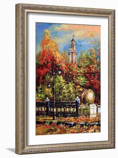 Ancient Vitebsk In The Autumn-balaikin2009-Framed Art Print