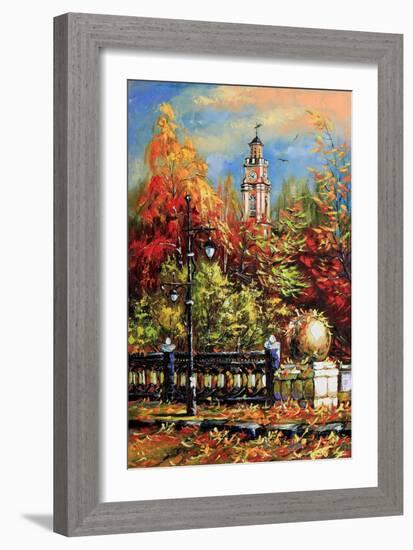 Ancient Vitebsk In The Autumn-balaikin2009-Framed Art Print