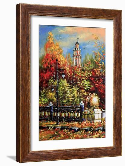 Ancient Vitebsk In The Autumn-balaikin2009-Framed Art Print