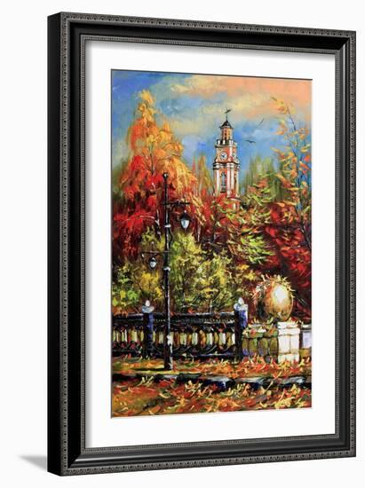 Ancient Vitebsk In The Autumn-balaikin2009-Framed Art Print