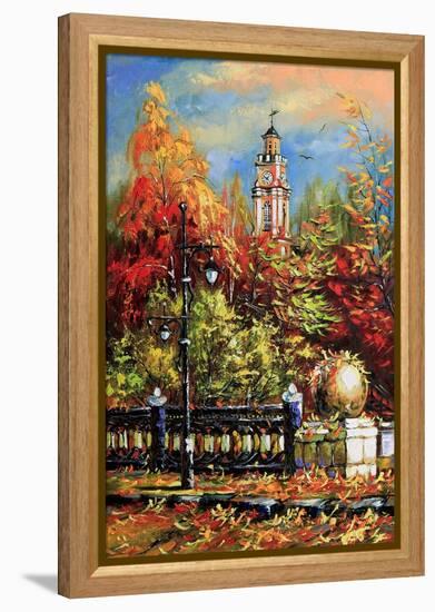 Ancient Vitebsk In The Autumn-balaikin2009-Framed Stretched Canvas