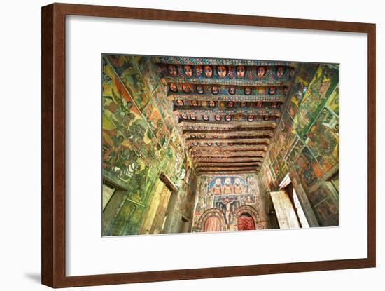 Ancient Wall Paintings in the Interior of the Debre Birhan Selassie Church-Gabrielle and Michel Therin-Weise-Framed Photographic Print