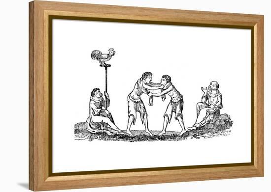 Ancient Wrestling-null-Framed Premier Image Canvas