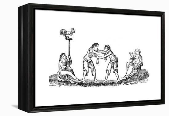 Ancient Wrestling-null-Framed Premier Image Canvas