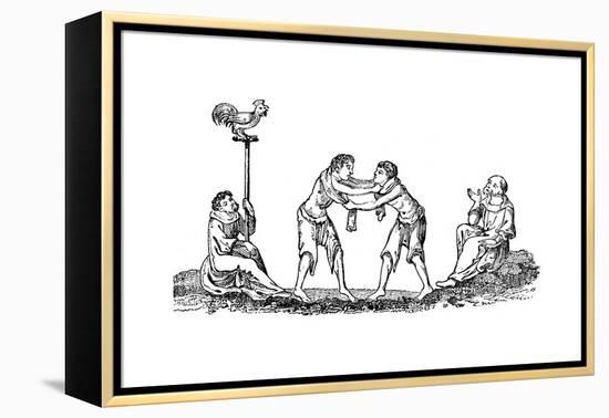 Ancient Wrestling-null-Framed Premier Image Canvas