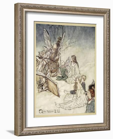 And a Fairy Song, Illustration from 'Midsummer Nights Dream' by William Shakespeare, 1908-Arthur Rackham-Framed Giclee Print