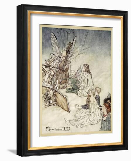 And a Fairy Song, Illustration from 'Midsummer Nights Dream' by William Shakespeare, 1908-Arthur Rackham-Framed Giclee Print