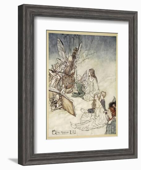 And a Fairy Song, Illustration from 'Midsummer Nights Dream' by William Shakespeare, 1908-Arthur Rackham-Framed Giclee Print