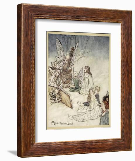 And a Fairy Song, Illustration from 'Midsummer Nights Dream' by William Shakespeare, 1908-Arthur Rackham-Framed Giclee Print