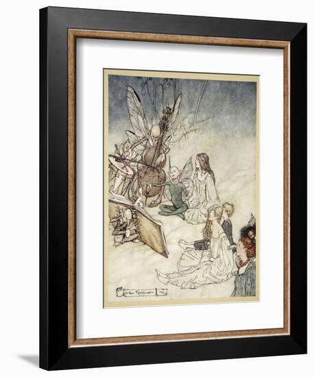 And a Fairy Song, Illustration from 'Midsummer Nights Dream' by William Shakespeare, 1908-Arthur Rackham-Framed Giclee Print