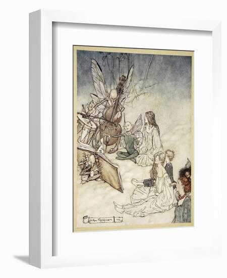 And a Fairy Song, Illustration from 'Midsummer Nights Dream' by William Shakespeare, 1908-Arthur Rackham-Framed Giclee Print