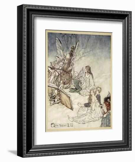 And a Fairy Song, Illustration from 'Midsummer Nights Dream' by William Shakespeare, 1908-Arthur Rackham-Framed Giclee Print