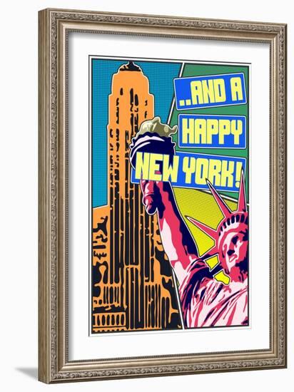 And A Happy New York-Cristian Mielu-Framed Art Print