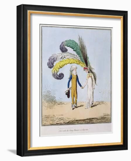 'And Catch the Living Manners as They Rise', Published by Hannah Humphrey-James Gillray-Framed Giclee Print