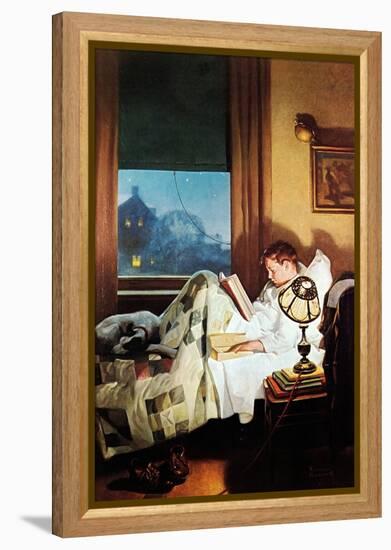 And Every Lad May Be Aladdin (or Reading in Bed)-Norman Rockwell-Framed Premier Image Canvas