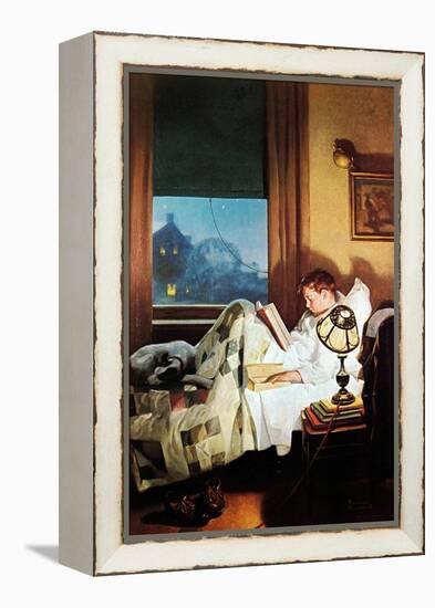 And Every Lad May Be Aladdin (or Reading in Bed)-Norman Rockwell-Framed Premier Image Canvas