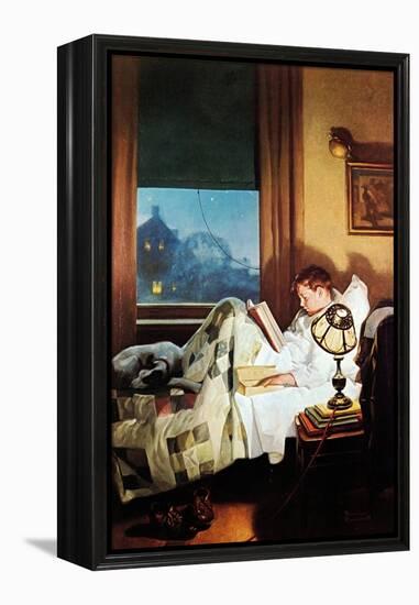 And Every Lad May Be Aladdin (or Reading in Bed)-Norman Rockwell-Framed Premier Image Canvas