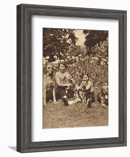 '-And Friends', Princesses Elizabeth and Mary at Royal Lodge, Windsor, c1936 (1937)-Unknown-Framed Photographic Print