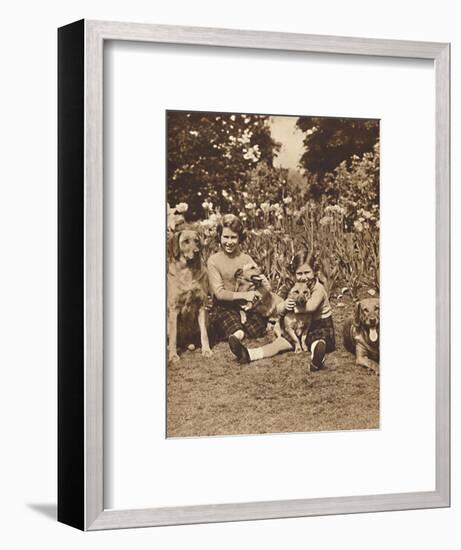 '-And Friends', Princesses Elizabeth and Mary at Royal Lodge, Windsor, c1936 (1937)-Unknown-Framed Photographic Print