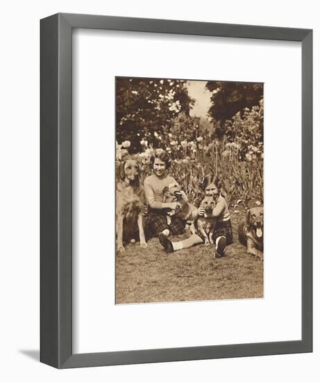 '-And Friends', Princesses Elizabeth and Mary at Royal Lodge, Windsor, c1936 (1937)-Unknown-Framed Photographic Print