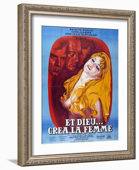 And God Created Woman, 1956, "Et Dieu... Crea La Femme" Directed by Roger Vadim-null-Framed Giclee Print