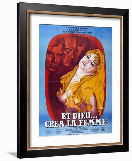 And God Created Woman, 1956, "Et Dieu... Crea La Femme" Directed by Roger Vadim-null-Framed Giclee Print