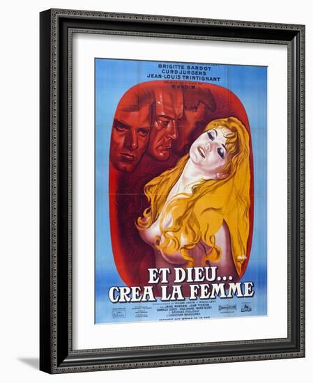 And God Created Woman, 1956, "Et Dieu... Crea La Femme" Directed by Roger Vadim-null-Framed Giclee Print