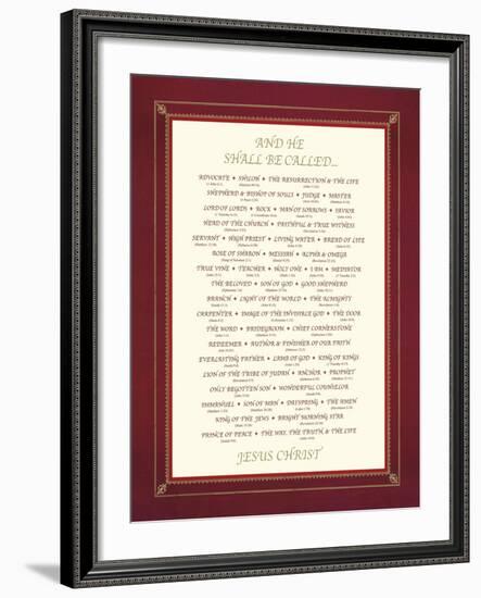 And He Shall Be Called....-The Inspirational Collection-Framed Giclee Print