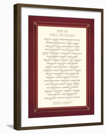 And He Shall Be Called....-The Inspirational Collection-Framed Giclee Print