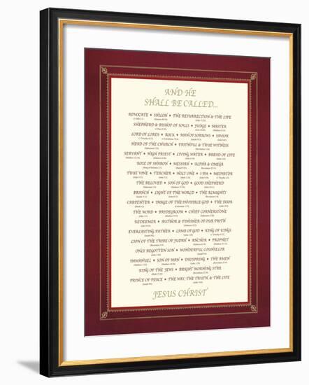 And He Shall Be Called....-The Inspirational Collection-Framed Giclee Print