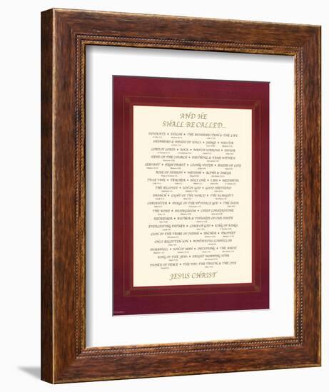 And He Shall Be Called-null-Framed Premium Giclee Print