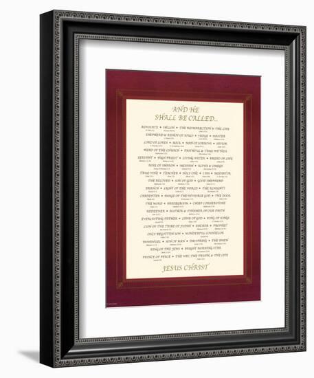 And He Shall Be Called-null-Framed Premium Giclee Print