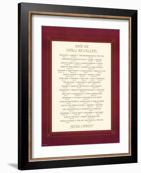 And He Shall Be Called-null-Framed Art Print