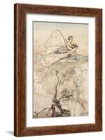 ..And Her Fairy Sent to Bear Him to My Bower in Fairy Land-Arthur Rackham-Framed Giclee Print