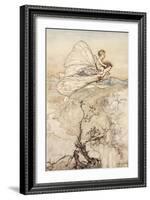 ..And Her Fairy Sent to Bear Him to My Bower in Fairy Land-Arthur Rackham-Framed Giclee Print